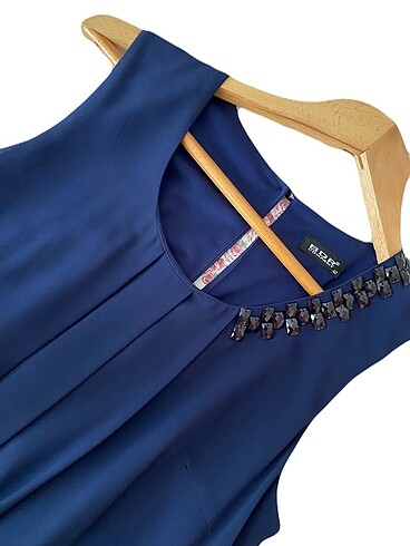 Şık lacivert elbise - Görsel 5