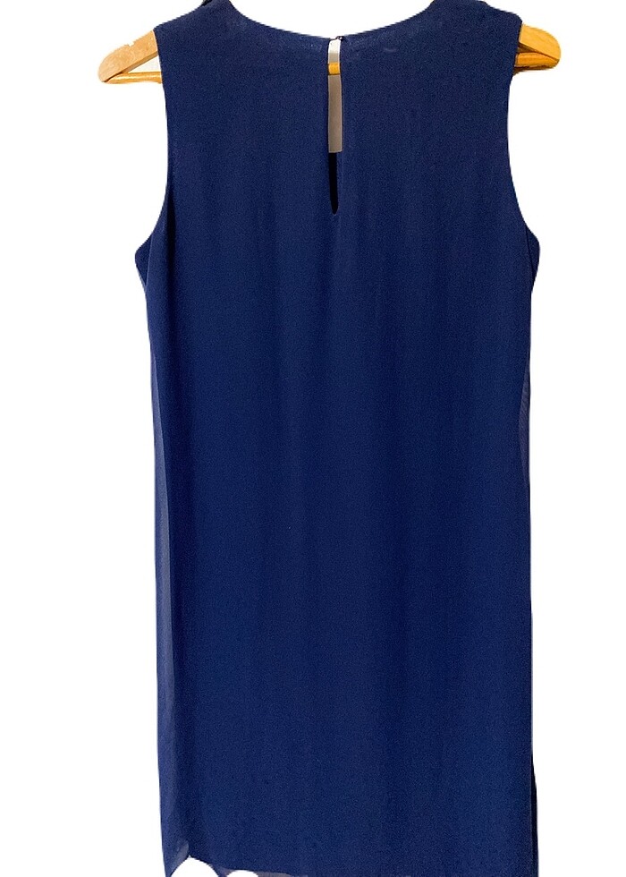 Şık lacivert elbise - Görsel 3