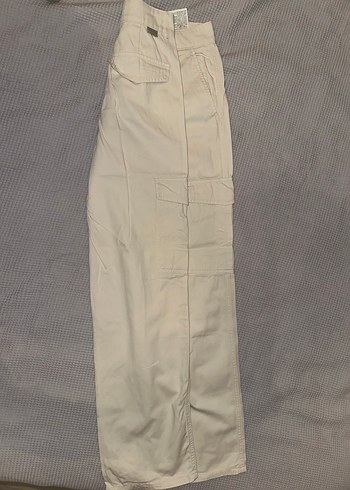 Pull&Bear Cargo Beyaz Pantalon Kadın - Görsel 4