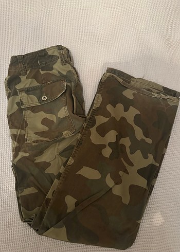 Kadın Kamuflaj Cargo Pantolon - Görsel 3