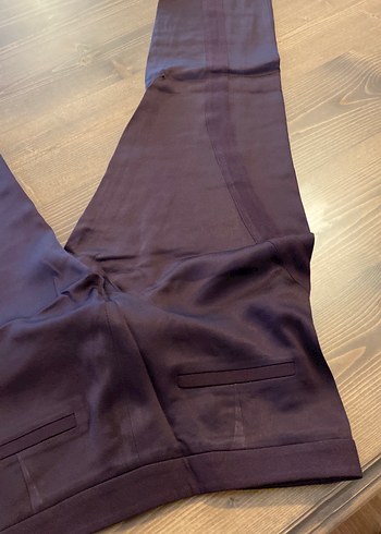 Patlıcan moru,  bordo ve kahve  renkleri karışımı şık pantolon - Görsel 7