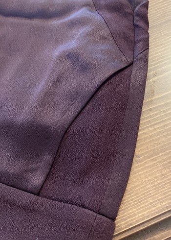 Patlıcan moru,  bordo ve kahve  renkleri karışımı şık pantolon - Görsel 4