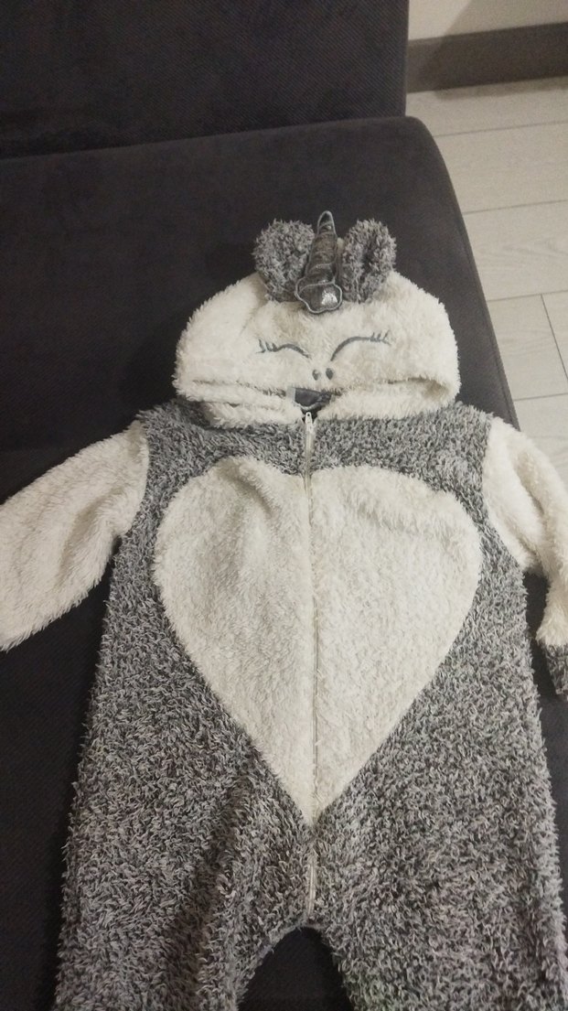 Gri Kürklü Bebek Tulumu - Görsel 2