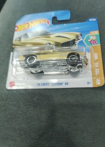  Sarı Parlak '70 Chevy Camaro RS Oyuncak Araba