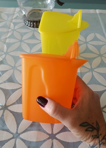 Beden Tupperware Sarı ve Turuncu Sosluk