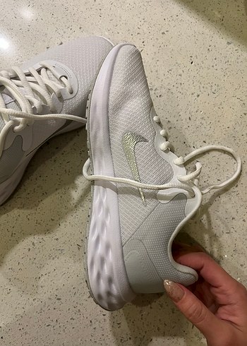 Beyaz Gri Kadın Spor Ayakkabı - Görsel 7