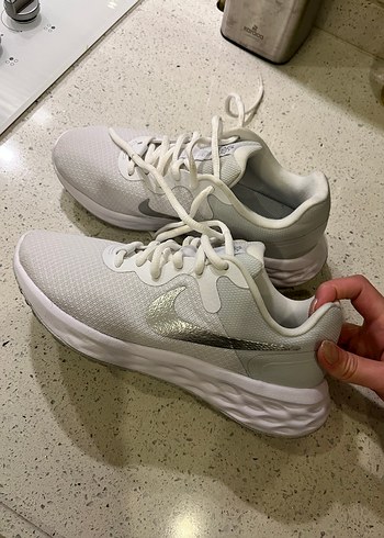 Beyaz Gri Kadın Spor Ayakkabı - Görsel 10