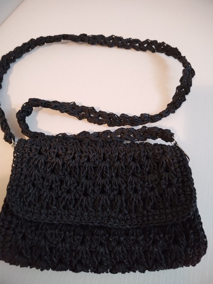 Siyah Örgü Kadın Çanta - Görsel 2