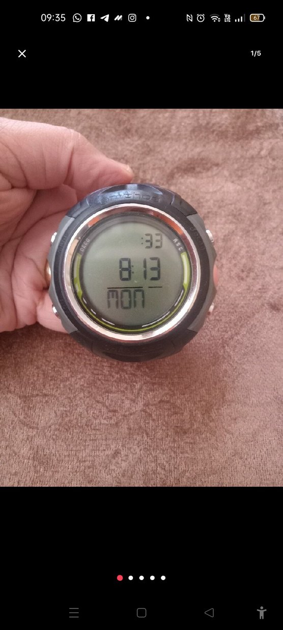 Gri Dijital Erkek dalış kol saati sherwood marka - Görsel 2