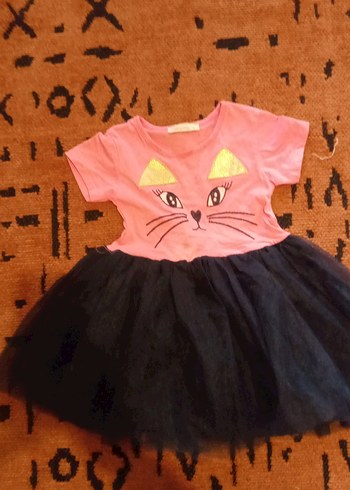 Kız Çocuk Pullu Baskılı elbise modelleri - Görsel 10