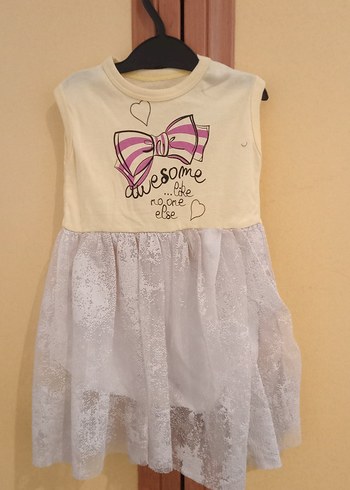 Kız Çocuk Pullu Baskılı elbise modelleri - Görsel 14