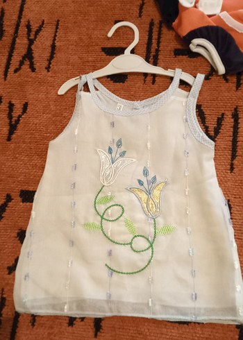 Kız Çocuk Pullu Baskılı elbise modelleri - Görsel 12