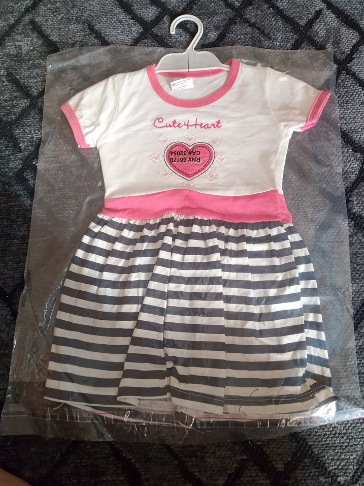 Kız Çocuk Pullu Baskılı elbise modelleri - Görsel 5