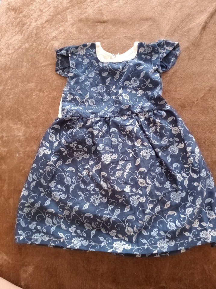 Kız Çocuk Pullu Baskılı elbise modelleri - Görsel 3