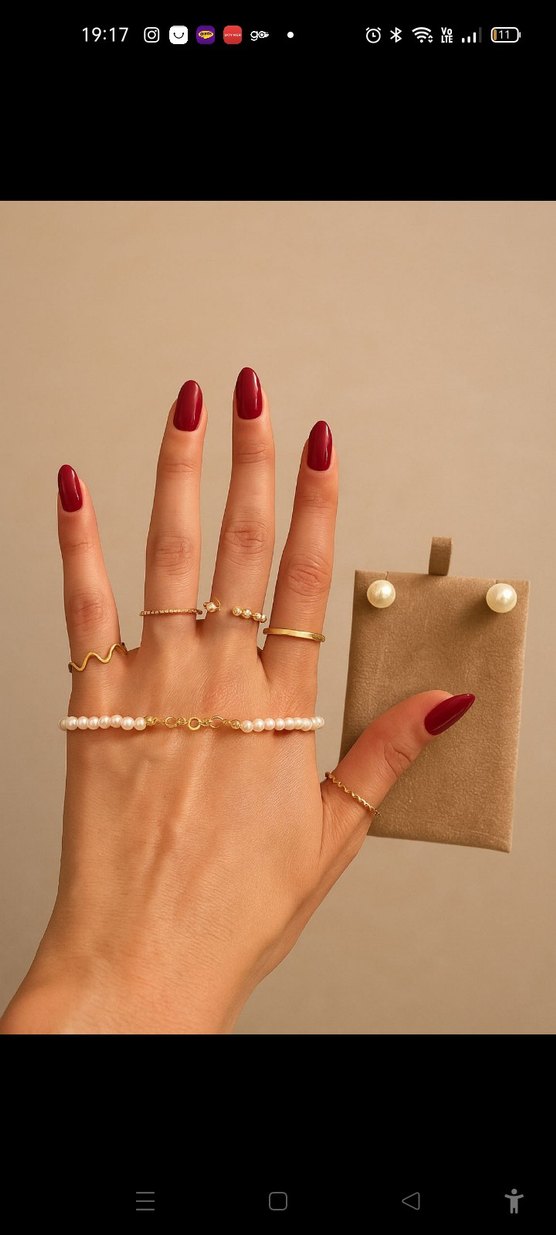 Zincir Detaylı Minimalist Altın Yüzük - Görsel 3