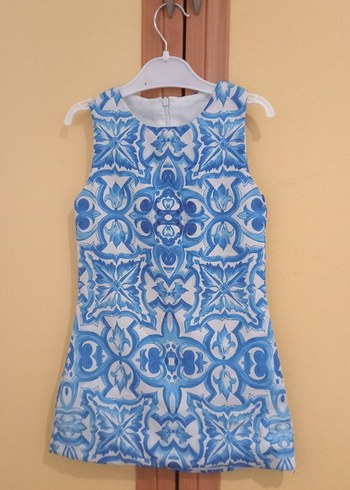 Kız Çocuk Piliseli Sarı Elbise - Görsel 18