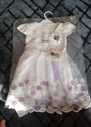 Kız Çocuk Piliseli Sarı Elbise - Görsel 6