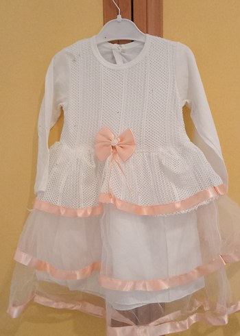 Kız Çocuk Piliseli Sarı Elbise - Görsel 19