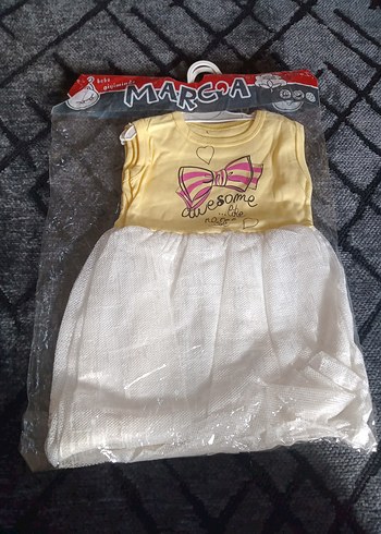 Kız Çocuk Piliseli Sarı Elbise - Görsel 7