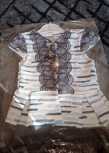 Kız Çocuk Piliseli Sarı Elbise - Görsel 5