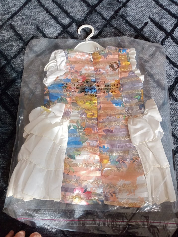 Kız Çocuk Piliseli Sarı Elbise - Görsel 2