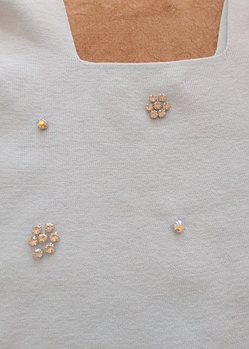 Nakış Detaylı Pastel Mavi Bebek Çantası - Görsel 9