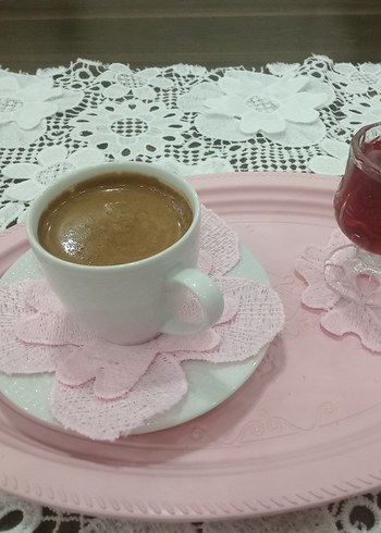 Bohem Tarzı Çiçek Desenli Dantel Bardak Altlıkları - Görsel 7