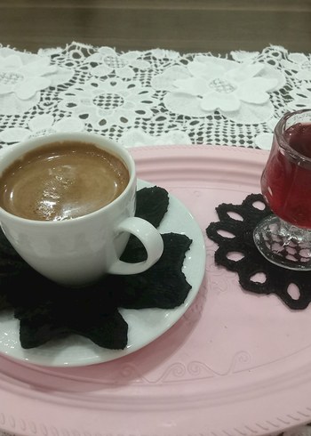 Bohem Tarzı Çiçek Desenli Dantel Bardak Altlıkları - Görsel 6