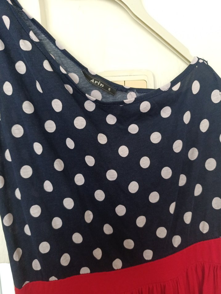 Kırmızı Pliseli Uzun Hamile Elbisesi - Görsel 3