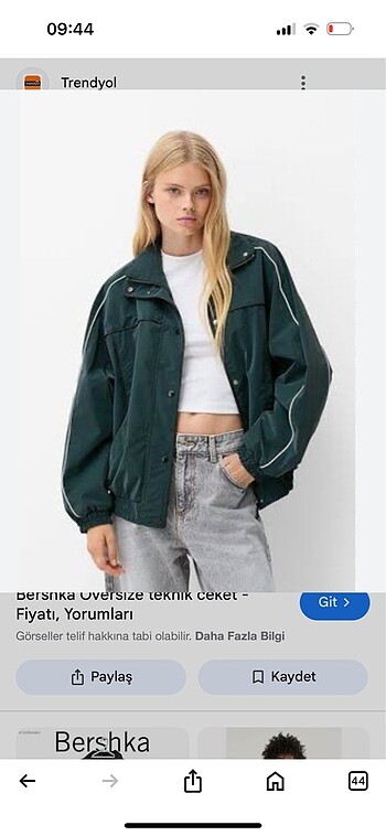 Bershka Bershka oversize teknik ceket