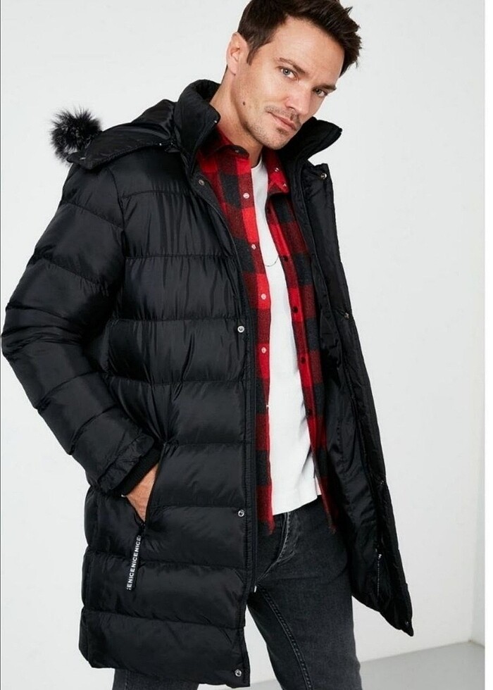 Erkek Uzun Şişme Mont - Görsel 2