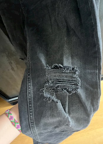 Koyu gri/antrasit Kadın Denim Pantolon - Görsel 4