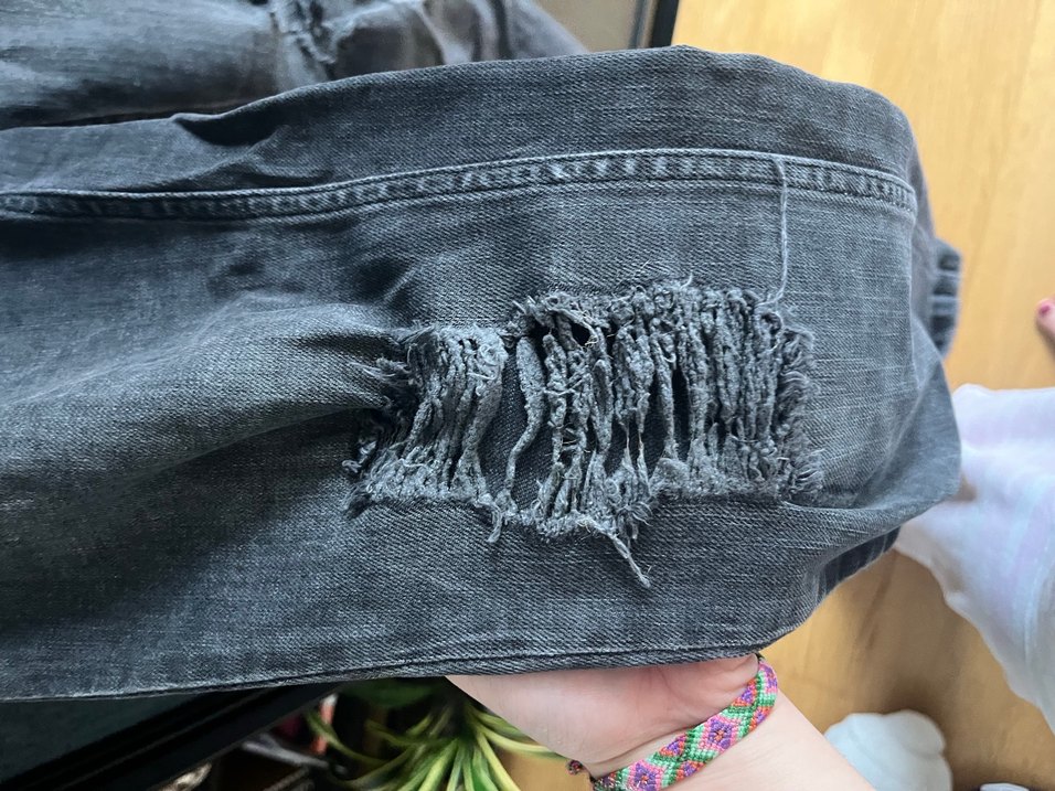 Koyu gri/antrasit Kadın Denim Pantolon - Görsel 3