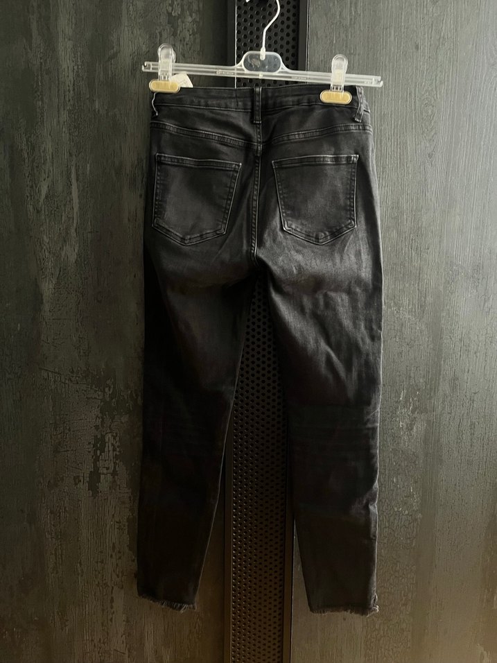 Siyah Kadın Kot Pantolon - Görsel 5