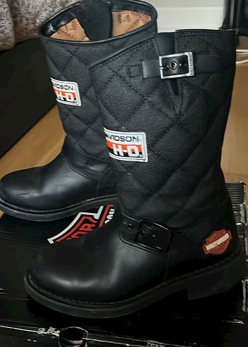 Harley-Davidson Siyah Deri Bot - Görsel 4