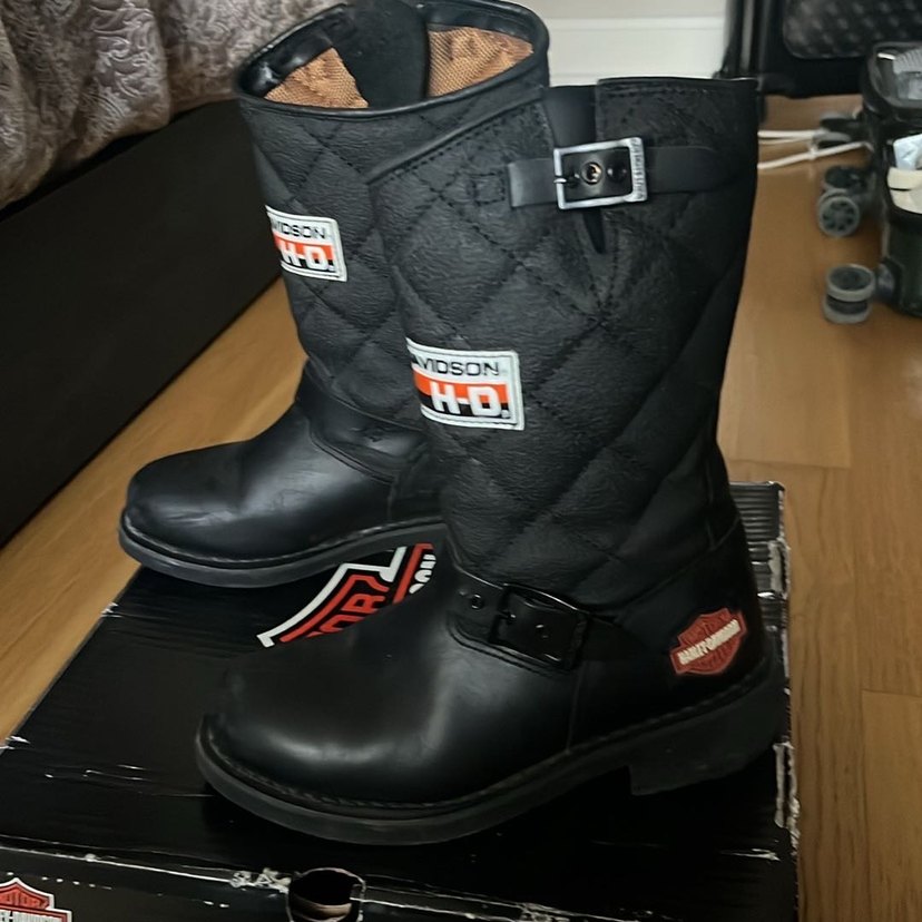 Harley-Davidson Siyah Deri Bot - Görsel 4