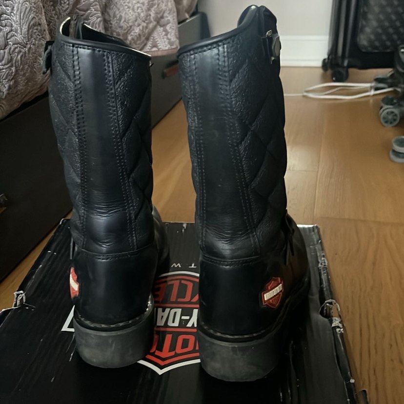 Harley-Davidson Siyah Deri Bot - Görsel 2