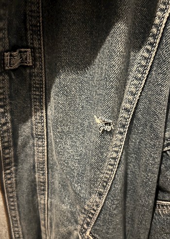 Kadın Denim Ceket Fermuarlı - Görsel 6