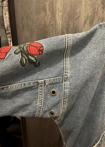 Kadın Denim Ceket Fermuarlı - Görsel 3