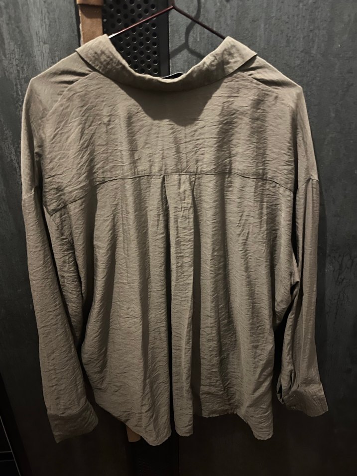 Koyu Yeşil Kadın Gömlek Uzun Kollu - Görsel 3