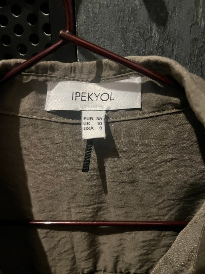 Koyu Yeşil Kadın Gömlek Uzun Kollu - Görsel 2