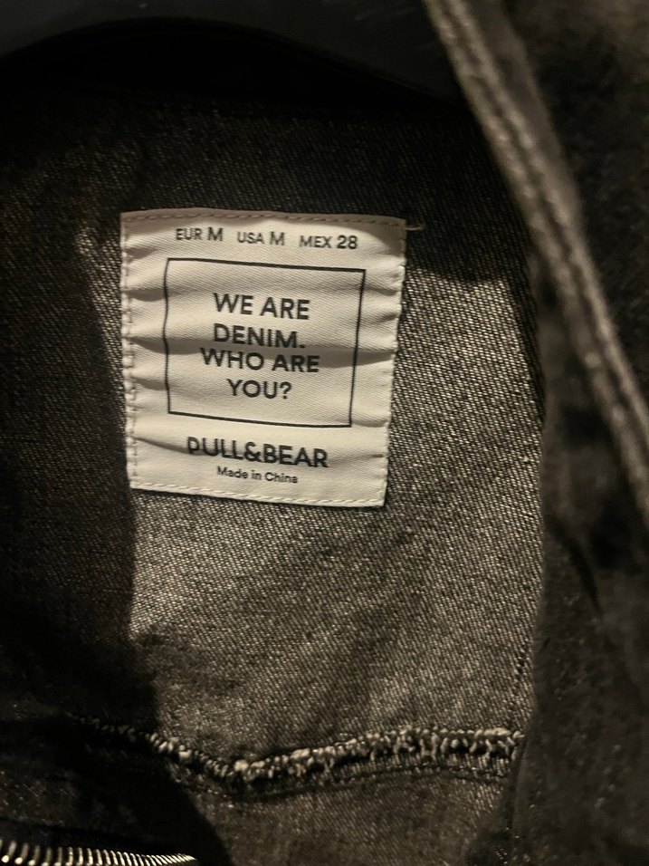 Siyah Kadın Denim Ceket, Kemerli, Sade - Görsel 2