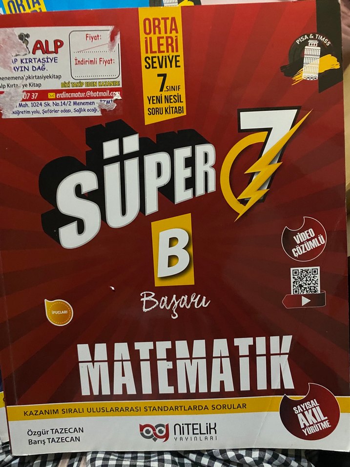 Süper B Matematik Soru Bankası - Görsel 2