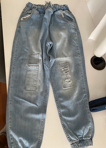 Diğer Gri Rahat Kesim Kadın Kot Pantolon