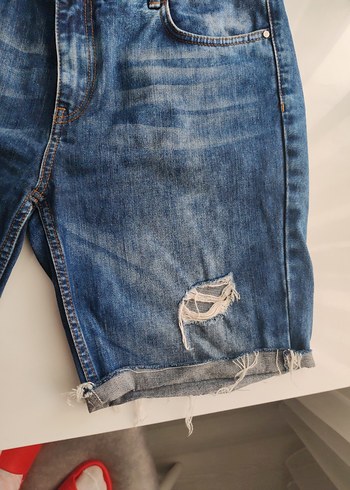 Fabrika Kadın Renkli Mavi Denim Şort