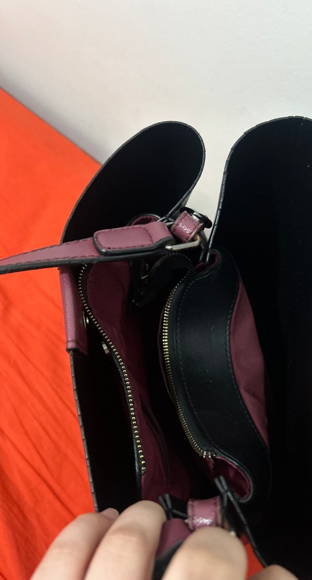 Minimalist Siyah Deri Kadın Çanta - Görsel 5