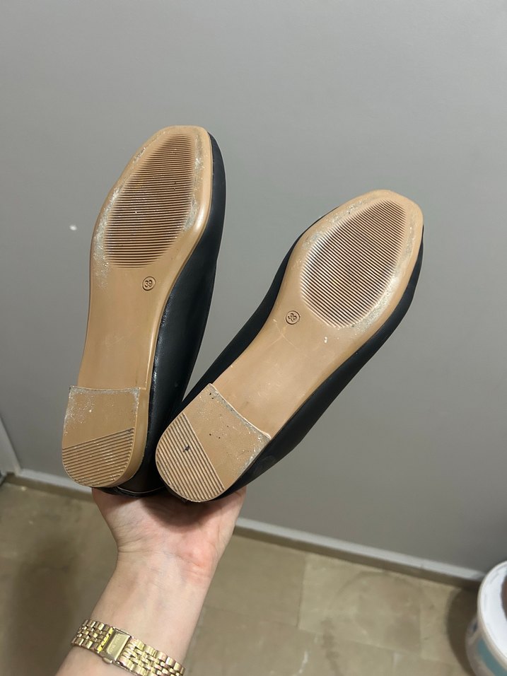 Kadın Siyah Stiletto Topuklu Babet - Görsel 3