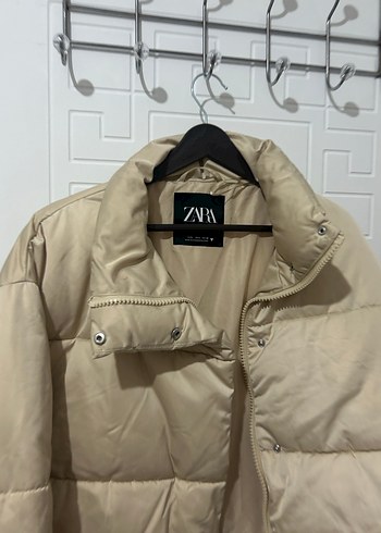 Zara Bej Kısa Düğmeli Kadın Mont - Görsel 2