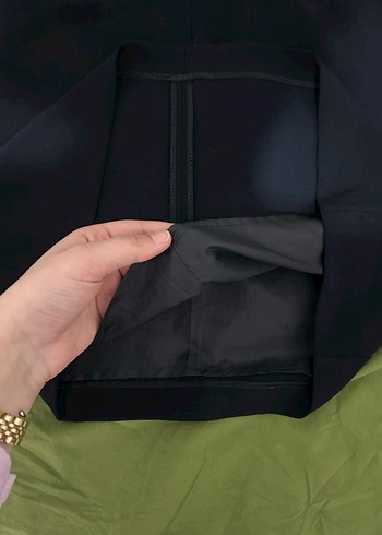 Düğmeli Siyah Mini Etek - Görsel 5