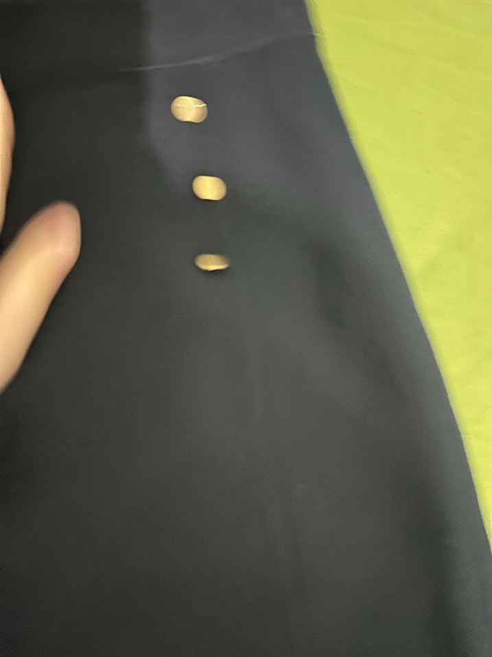 Düğmeli Siyah Mini Etek - Görsel 2